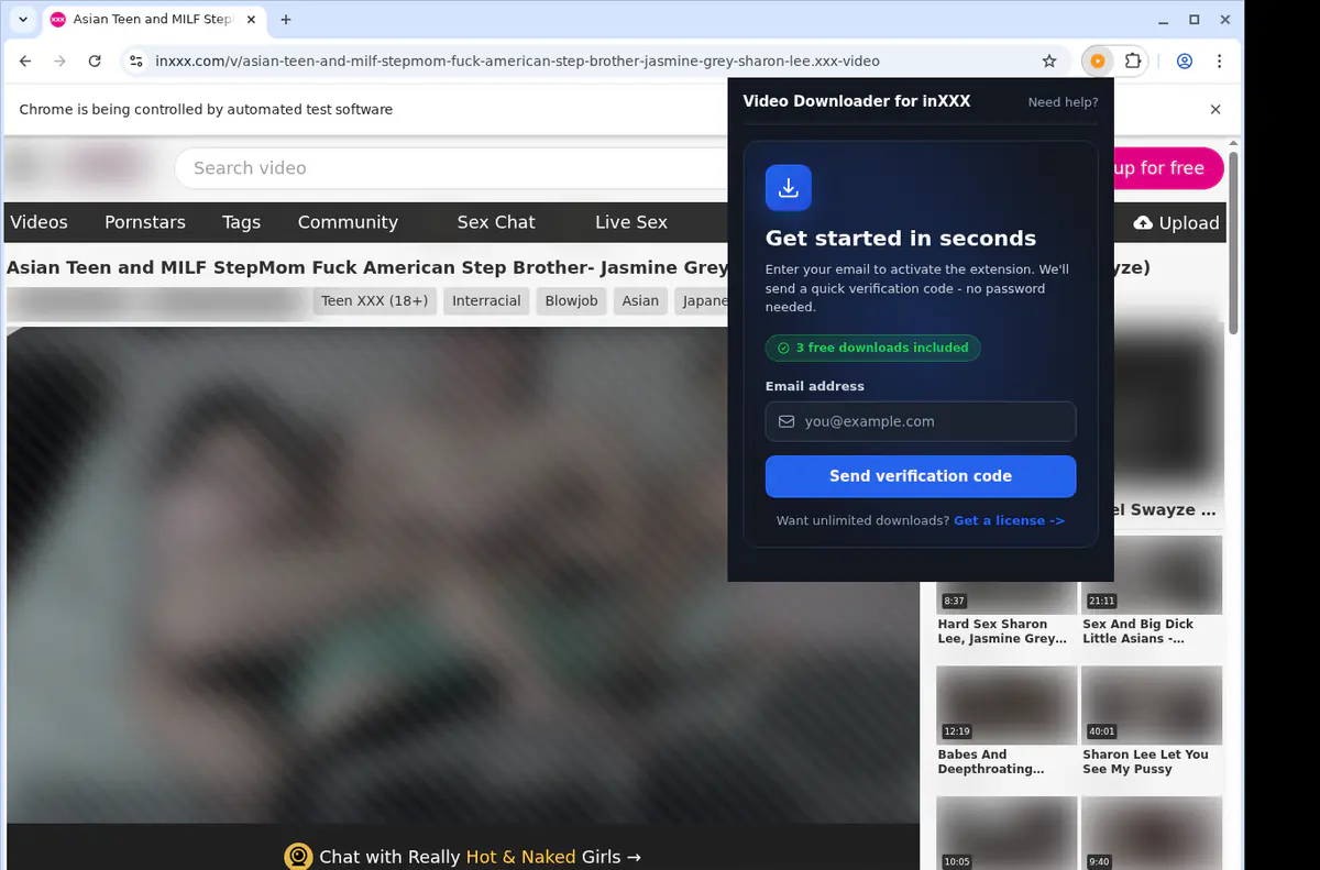 Inxxx Video Downloader browser extension screenshot 5